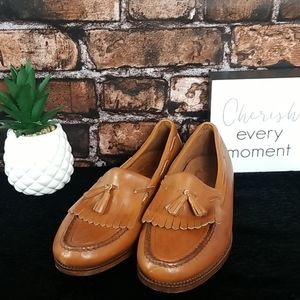 SAS| Moc Toe Leather Kittle Tassel Fringe Loafer
